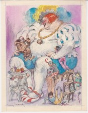 Louis Icart, gravure originale signée pour l'Illustration de Rabelais, 1936  !!