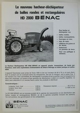 leaflet brochure chopper shredder round bullets HD 2000 BENAC tractor