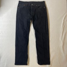 Levi's 501 Black Jeans Mens Size 32x30 Straight Leg Button Fly Denim Pants