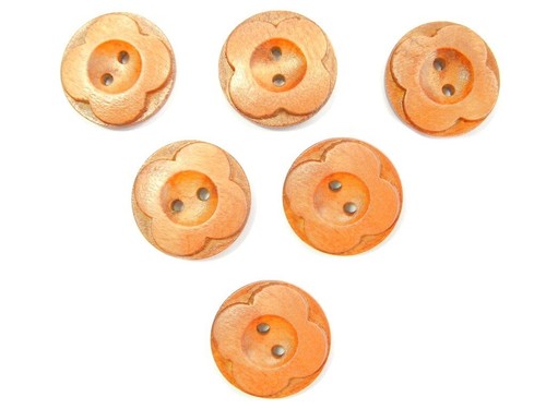 Lot boutons bois rond - lot, 6