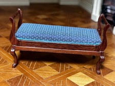 Dolls house miniature 1:12 ARTISAN chaise longue by LYNN PALMER 2014