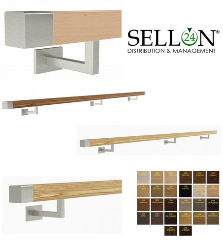 Main courbe chêne 40x40 mm - courbe, en
