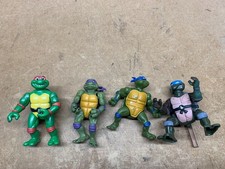 PLAYMATES TOYS LOT OF 4 NINJA TURTLE FIGURES 1988 1992 1993