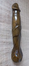 PHALLUS   bois  , sculpture figurine , statuette en bois  L=31cm