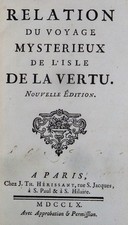 (HERISSANT et MONS). Relation du voyage mystérieux de l'isle de la vertu.   1760