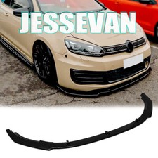 ABS Noir Brillant Spoiler Lèvre Lame Jupe Pare-Choc Avant Pour VW Golf MK6 GTI