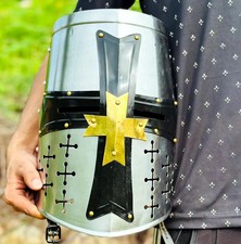Casque Templier Noir Cross