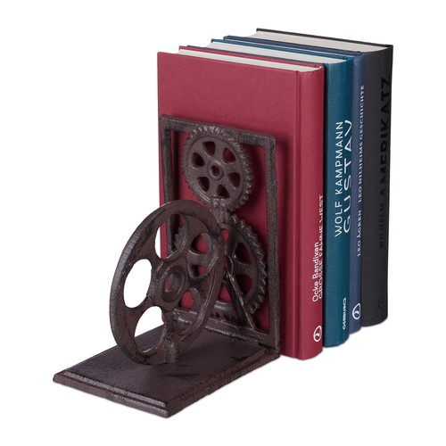 Serre livres marron - serre-livres,