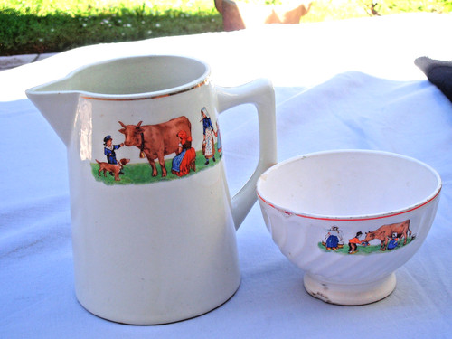 Ancien pichet pot lait - pot,