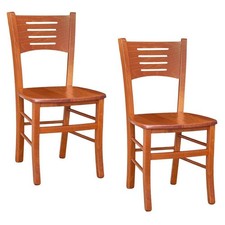 Chaise En Bois Amelia Cerise