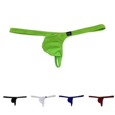 Boxer homme solide sous vêtement garçon respirant string slip U-Pouch bombé