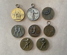 8 Anciennes Médailles Bronze