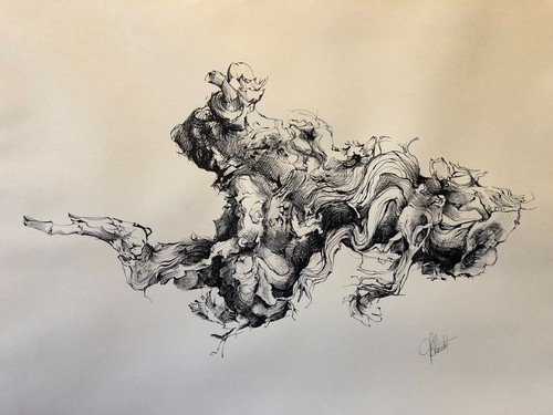 Abstraction grande encre