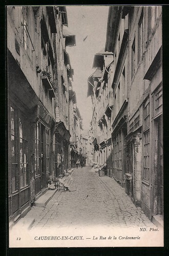 Cpa caudebec caux la - la, rue