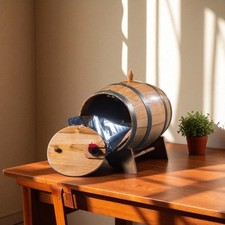 Baril Porte-Bag-in-Box en Bois