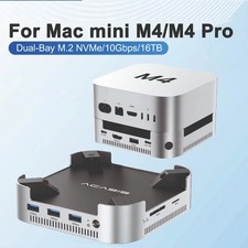 Station d’accueil Mac Mini Hub USB-C avec boîtier SSD M.2 NVMe double baie