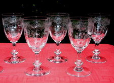 SAINT LOUIS MASSENET CLEO 5 WINE GLASSES WINE GLASSES CRYSTAL GRAVE NAPOLEON III B