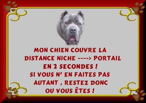 Plaque garde cane corso - garde,