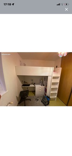 Lit mezzanine bureau - ,