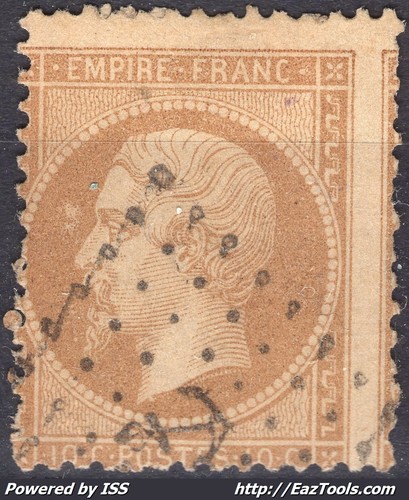 France empire 10c bistre - france, n°