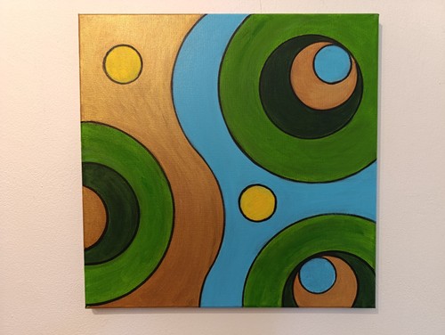 Tableau moderne peint abstrait