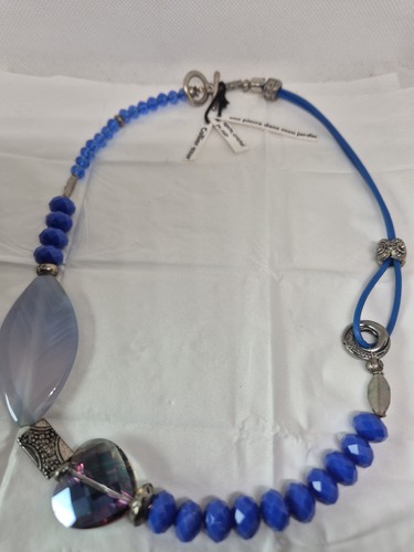 Collier azur perles bleu - perles,