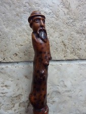 ANTIQUE AND RARE CANE CHARACTER AND DOG FOLK ART