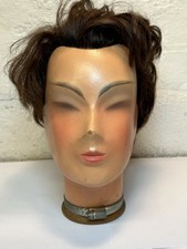 ✨Antique Art Deco Flapper Girl Mannequin Head Bust 1930s/40s Plaster Sexy Betsy✨