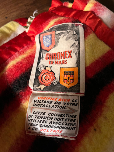 Ancienne couverture chauffante
