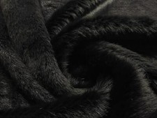 Super Luxe Tissu En Fourrure Synthétique SWISS NOIRE NOIR