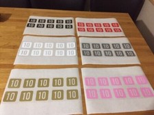 NUMERO 10 - 10 PATCHS FLOCAGES POUR MAILLOT SHORT SURVÊTEMENT CHAUSSETTES