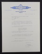 Invoice 1939 FRIGIDAIRE fridge PARIS rue de la Boétie illustrated billhead 102