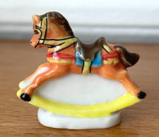 Stunning colorful rocking horse bean antique toy ⭐French charm Galette des Rois