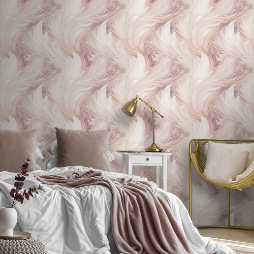 Papier peint plumes - peint,