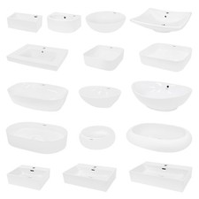 Lavabo en céramique vasque évier lave-mains avec/sans bonde modèle à choisir