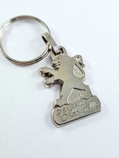 KEYRING - PEUGEOT 2000s logo chrome metal - 107 207 307 407 Expert Partner