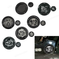 6Types Skull Edge Cut Derby Timing Timer Cover For Harley Touring Electra Glide