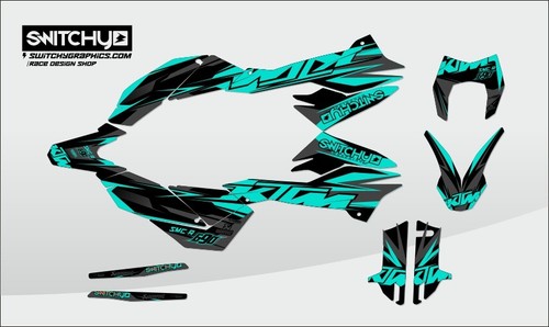 Set adesivi grafiche 21 - adesivi, teal