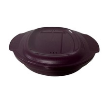 Tupperware Micro Healthy Delight with Lid Round Purple Microwave *B