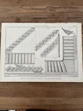 MENUISERIE 1889 - Echelle de Meunier et Escalier droit en retour d'équerre