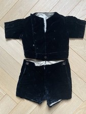 Antique Black Velvet Kids Suit - Antique Suit