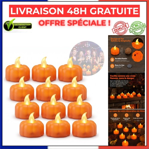 Bougie citrouille led - bougie,