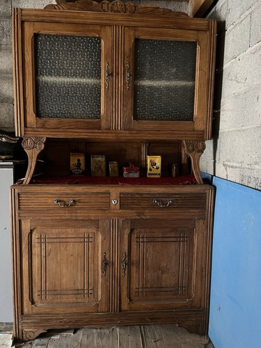 Buffet bois verre marron - buffet,