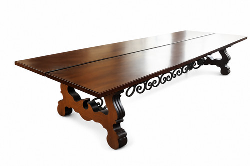 Longue table en bois - table,
