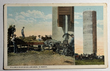 1910s Filling a Silo – Miller Bros. 101 Ranch Oklahoma Postcard