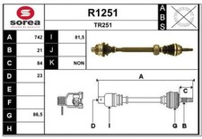 Arbre de transmission SNRA R1251