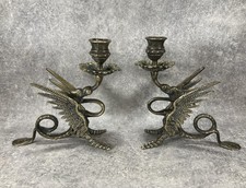 Paire de bougeoirs en laiton