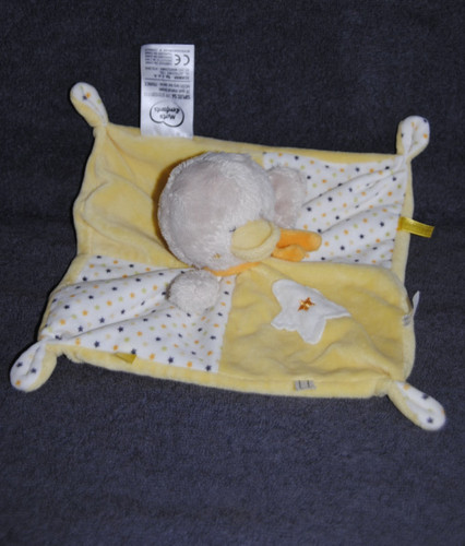 Doudou plat canard mots - canard,