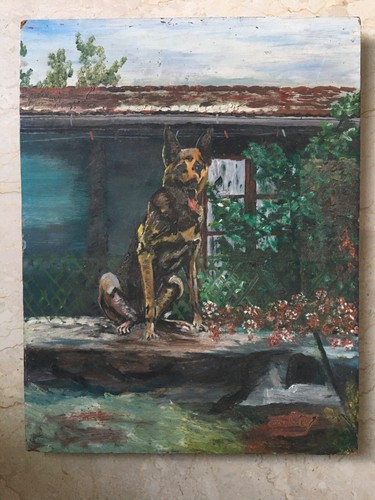 Peinture originale chien