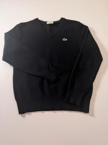 Pull lacoste gris col rond - gris,